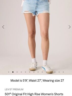Levi's 501® Original Fit High Rise Women's Denim Shorts - Light Blue